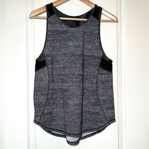 Lululemon Sculpt Tank II Twillines Salt Alpine W/B Mesh Top Gym Yoga Workout